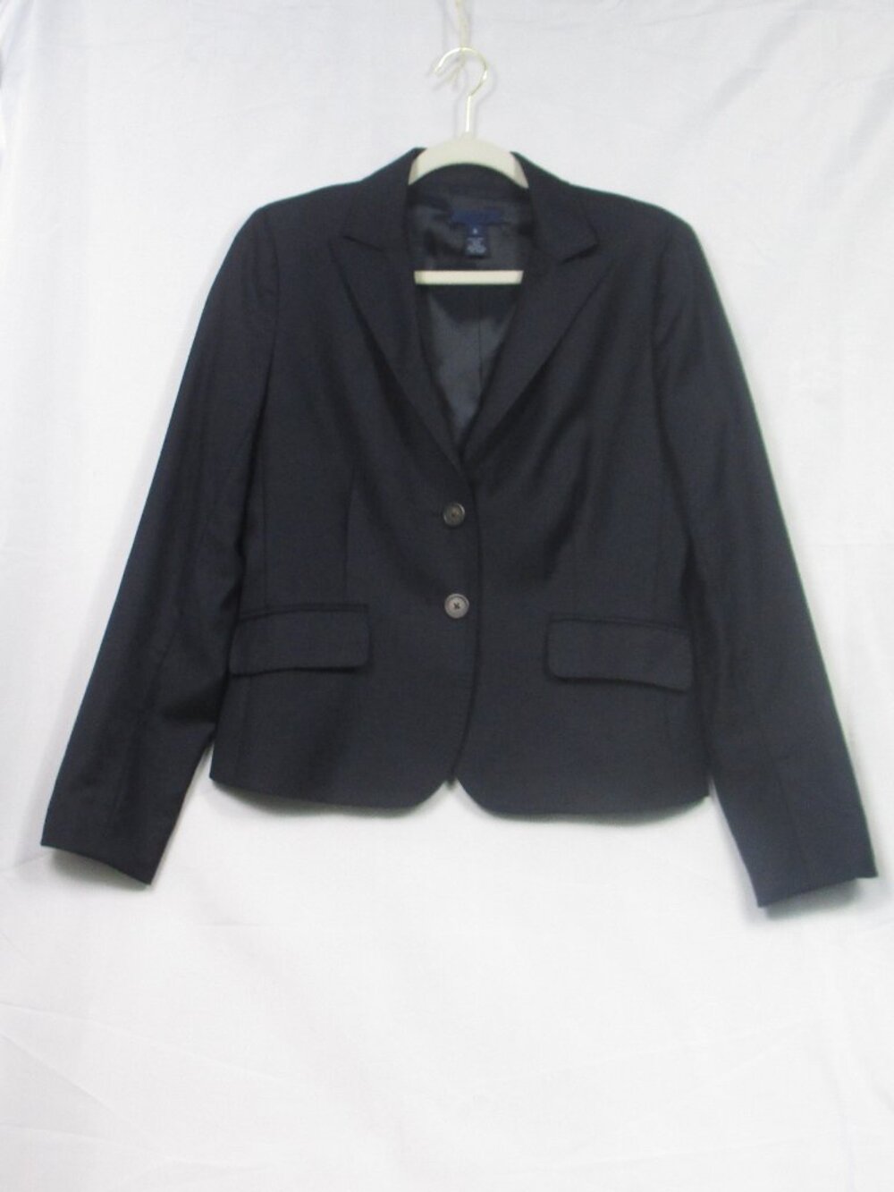 J. Crew Women's Navy 100% Wool Single Breasted Blazer Jacket in Super 120’s Sz 6